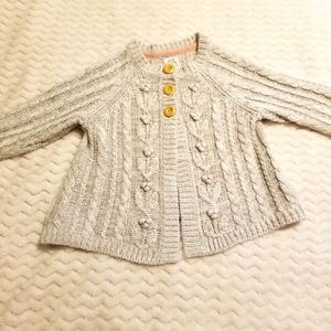 Mini Boden Cable Knit Cardigan Sweater